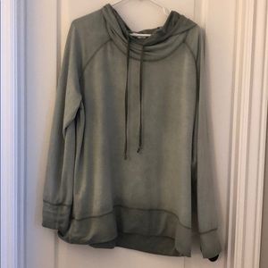 Ombré light olive green hoodie